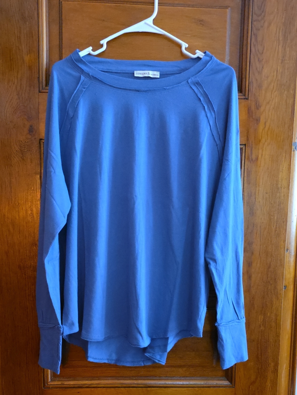 Zenana Outfitters Marlin Blue Longsleeve & Thumbholes
